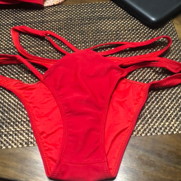 Red 2 Piece Swimsuit - Picture 3 of 4